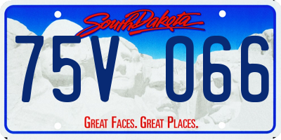 SD license plate 75VO66