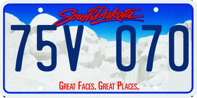 SD license plate 75VO70