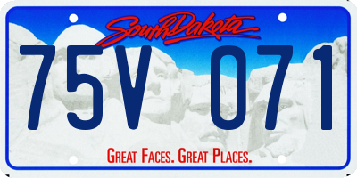 SD license plate 75VO71