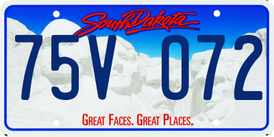 SD license plate 75VO72