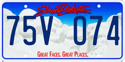SD license plate 75VO74