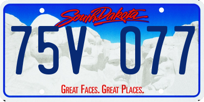 SD license plate 75VO77