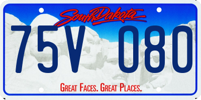 SD license plate 75VO80