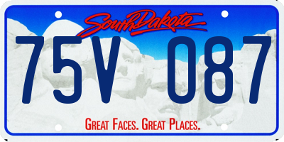 SD license plate 75VO87