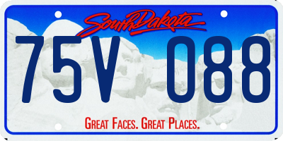 SD license plate 75VO88
