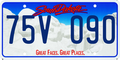SD license plate 75VO90