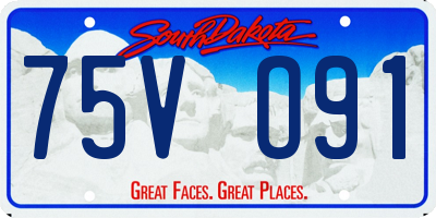 SD license plate 75VO91