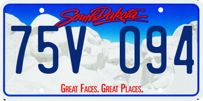 SD license plate 75VO94