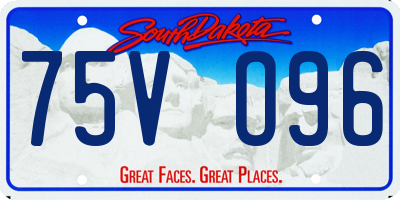 SD license plate 75VO96