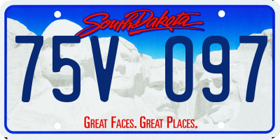 SD license plate 75VO97