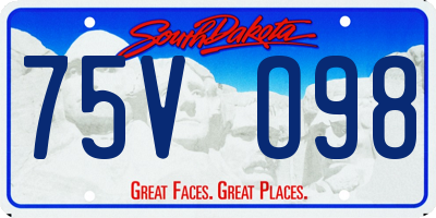 SD license plate 75VO98