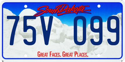 SD license plate 75VO99
