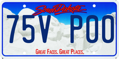SD license plate 75VP00