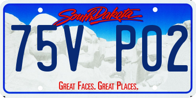 SD license plate 75VP02