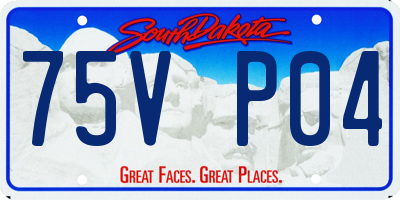 SD license plate 75VP04
