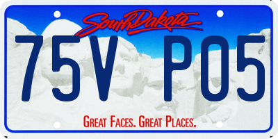 SD license plate 75VP05