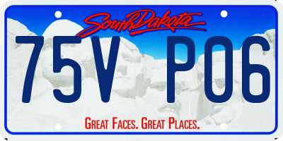 SD license plate 75VP06