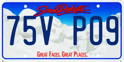 SD license plate 75VP09