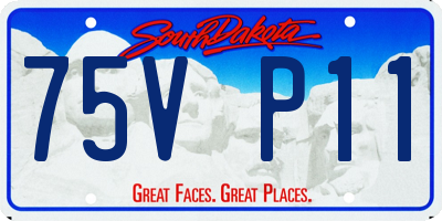 SD license plate 75VP11