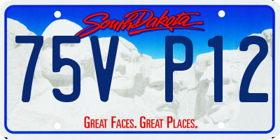 SD license plate 75VP12