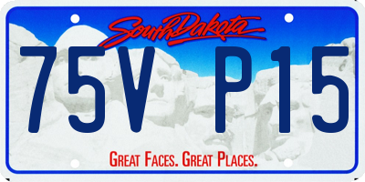 SD license plate 75VP15