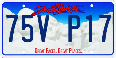 SD license plate 75VP17