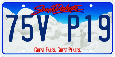 SD license plate 75VP19