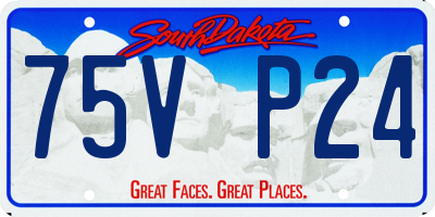 SD license plate 75VP24