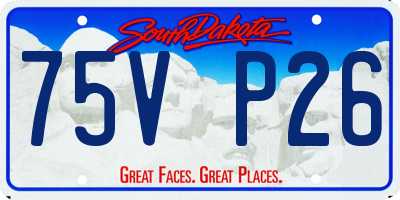 SD license plate 75VP26