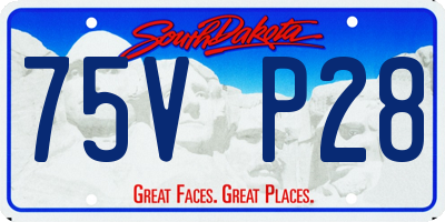 SD license plate 75VP28