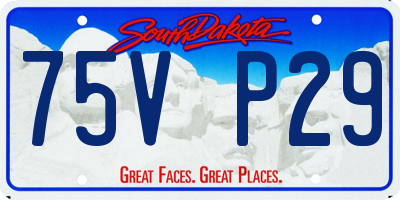 SD license plate 75VP29