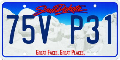 SD license plate 75VP31