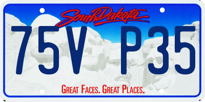 SD license plate 75VP35