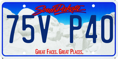 SD license plate 75VP40