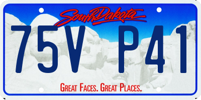 SD license plate 75VP41