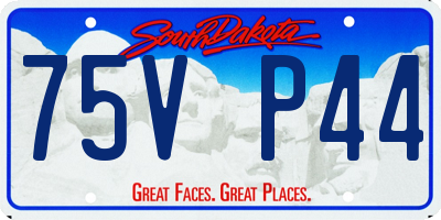SD license plate 75VP44