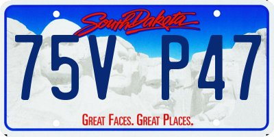 SD license plate 75VP47
