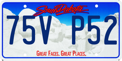 SD license plate 75VP52