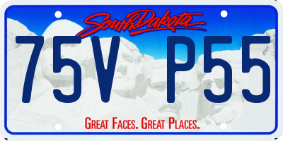 SD license plate 75VP55