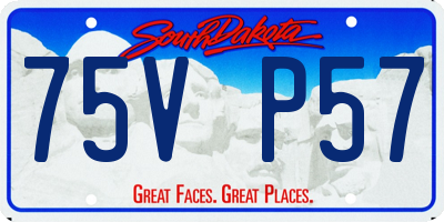 SD license plate 75VP57