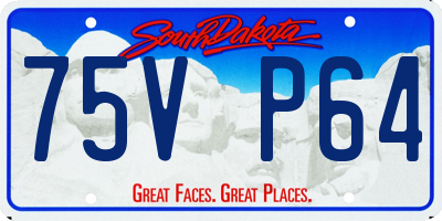 SD license plate 75VP64