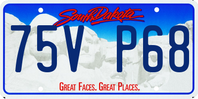 SD license plate 75VP68