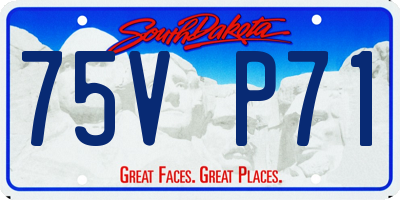 SD license plate 75VP71