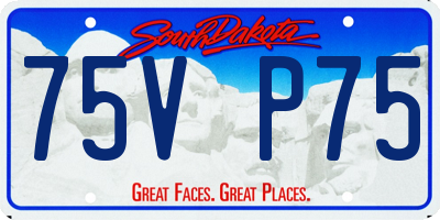 SD license plate 75VP75