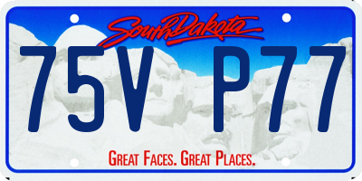 SD license plate 75VP77