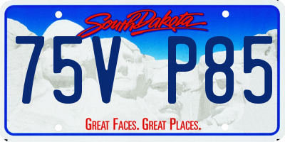 SD license plate 75VP85