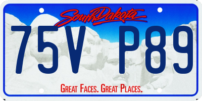 SD license plate 75VP89