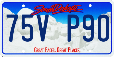 SD license plate 75VP90
