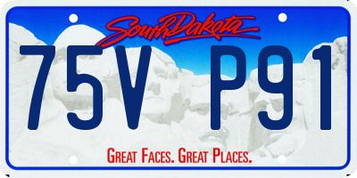 SD license plate 75VP91
