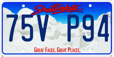 SD license plate 75VP94